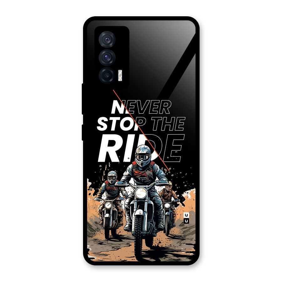 Never Stop ride Glass Back Case for Vivo iQOO 7 5G