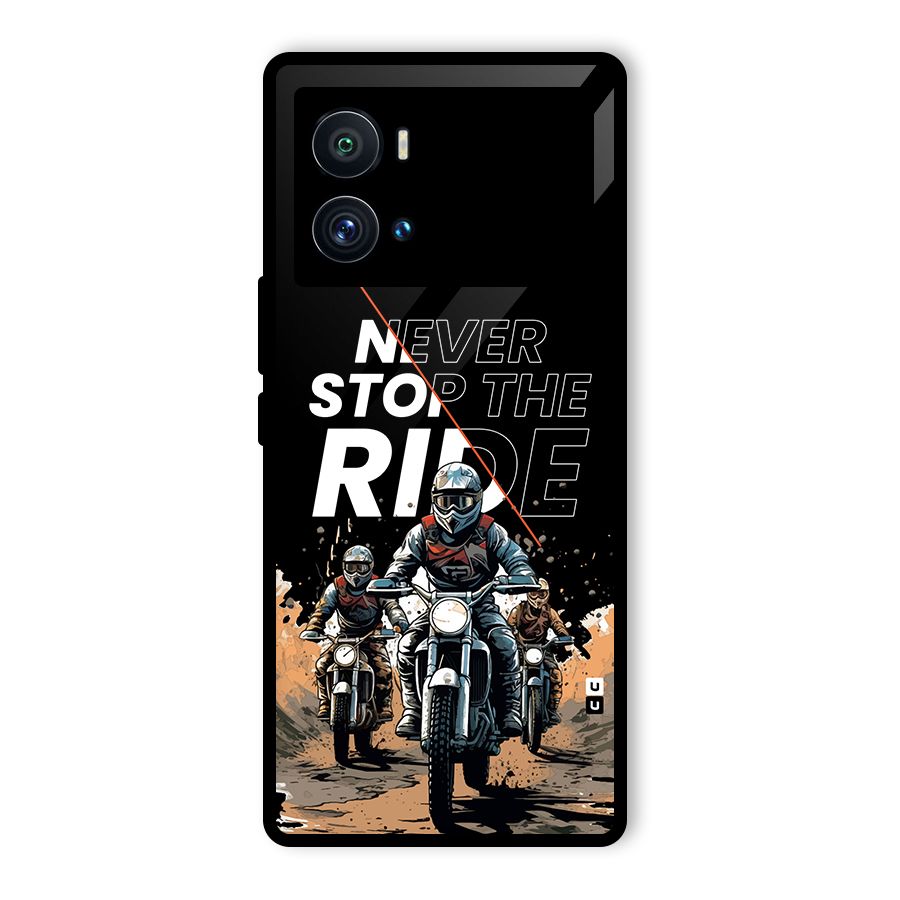 Never Stop ride Glass Back Case for Vivo iQOO 9 Pro