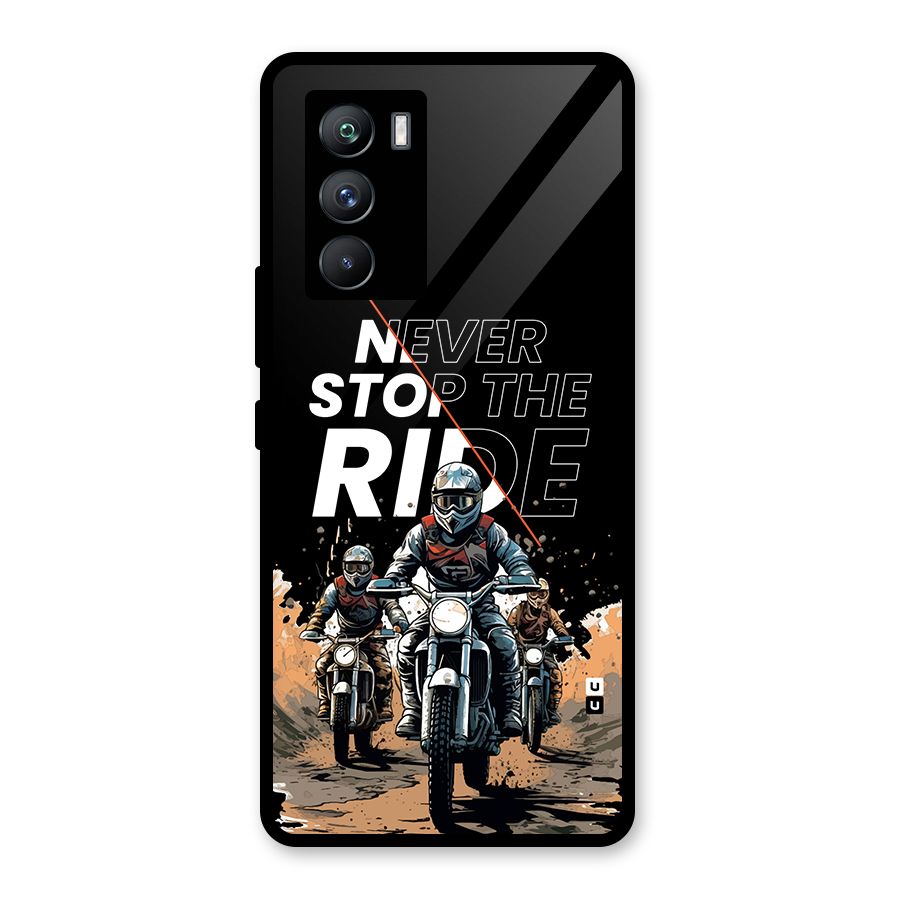 Never Stop ride Glass Back Case for Vivo iQOO 9 SE
