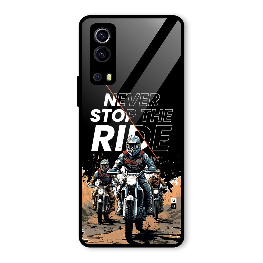 Never Stop ride Glass Back Case for Vivo iQOO Z3