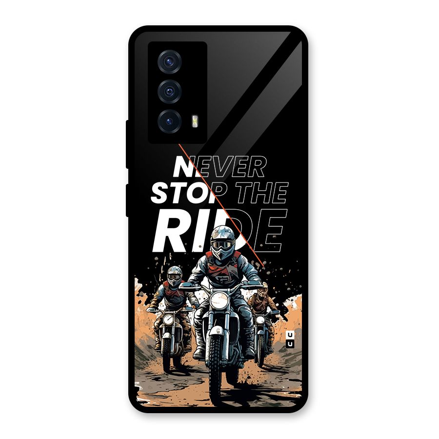 Never Stop ride Glass Back Case for Vivo iQOO Z5