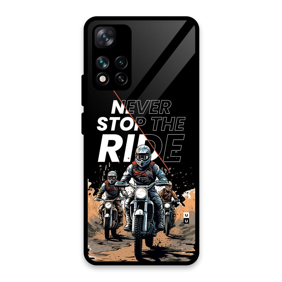 Never Stop ride Glass Back Case for Xiaomi 11i HyperCharge 5G