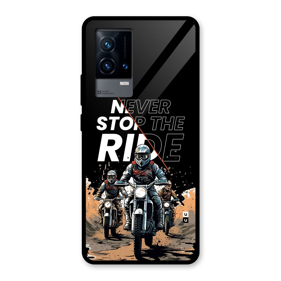 Never Stop ride Glass Back Case for iQOO 9 5G