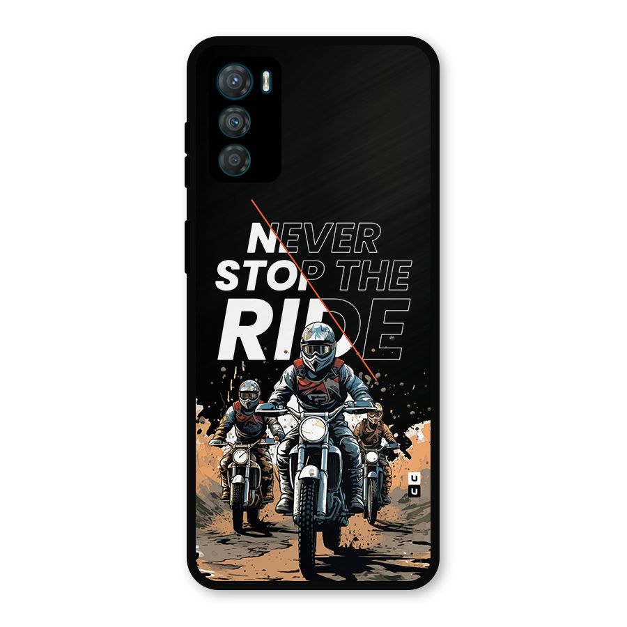 Never Stop ride Metal Back Case for Moto G42