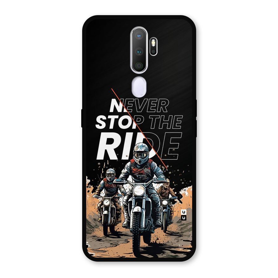 Never Stop ride Metal Back Case for Oppo A5 (2020)