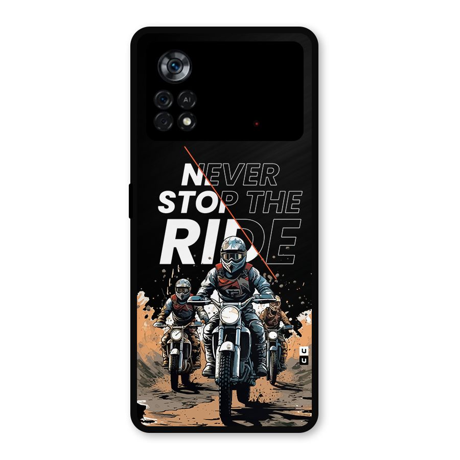Never Stop ride Metal Back Case for Poco X4 Pro 5G