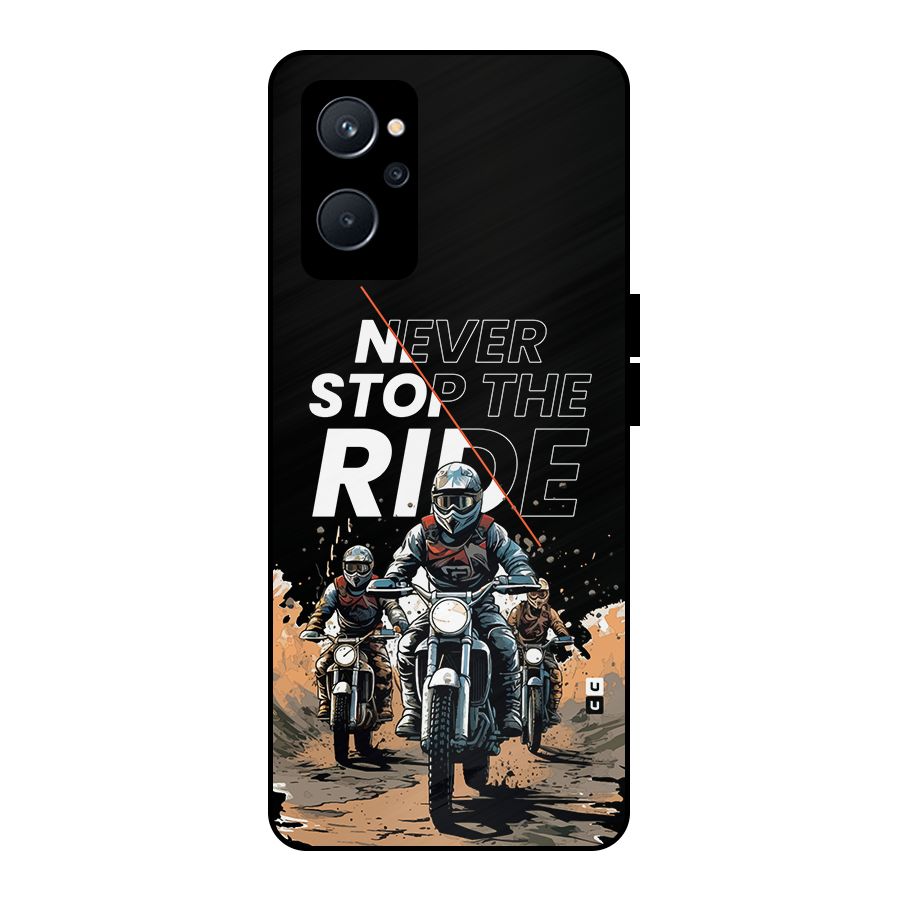 Never Stop ride Metal Back Case for Realme 9i 5G