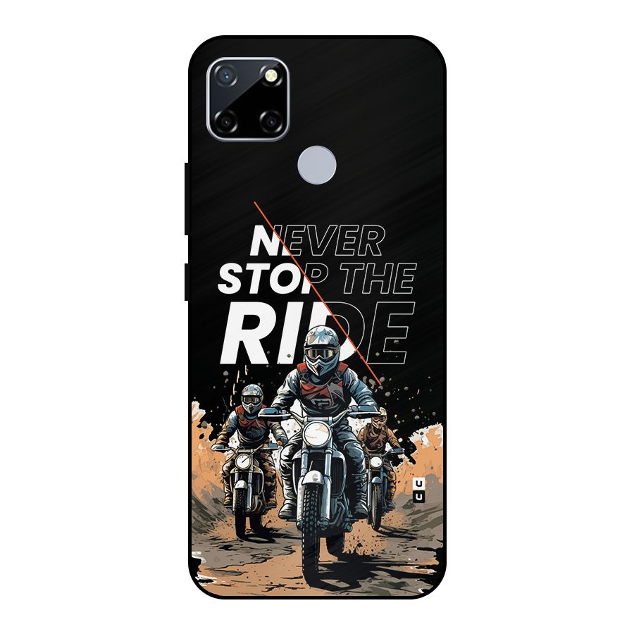 Never Stop ride Metal Back Case for Realme Narzo 30A