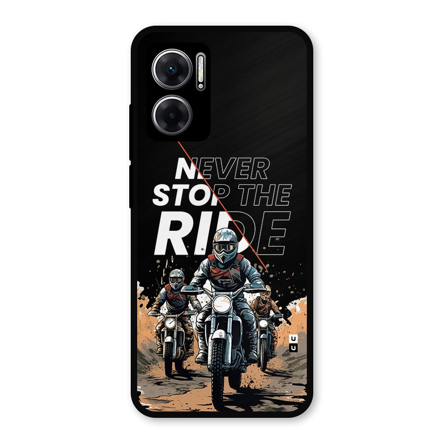Never Stop ride Metal Back Case for Redmi 11 Prime 5G