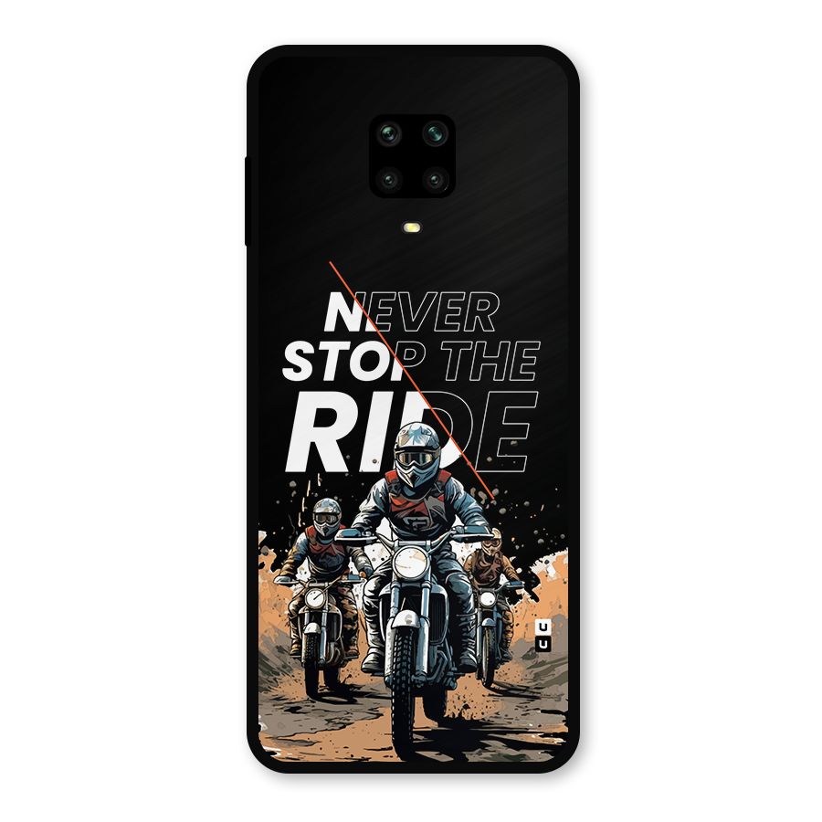 Never Stop ride Metal Back Case for Redmi Note 9 Pro