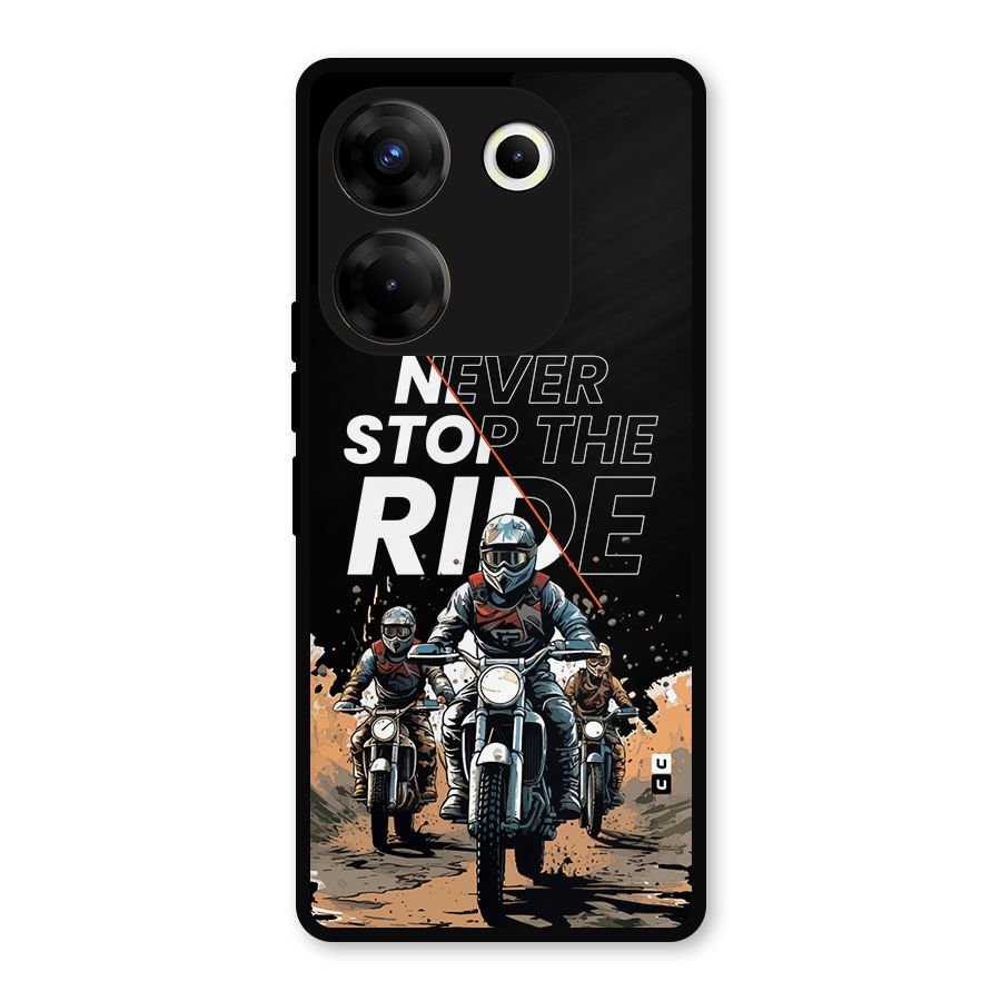 Never Stop ride Metal Back Case for Tecno Camon 20 Pro