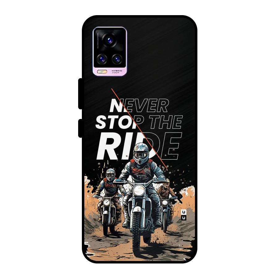 Never Stop ride Metal Back Case for Vivo V20 Pro