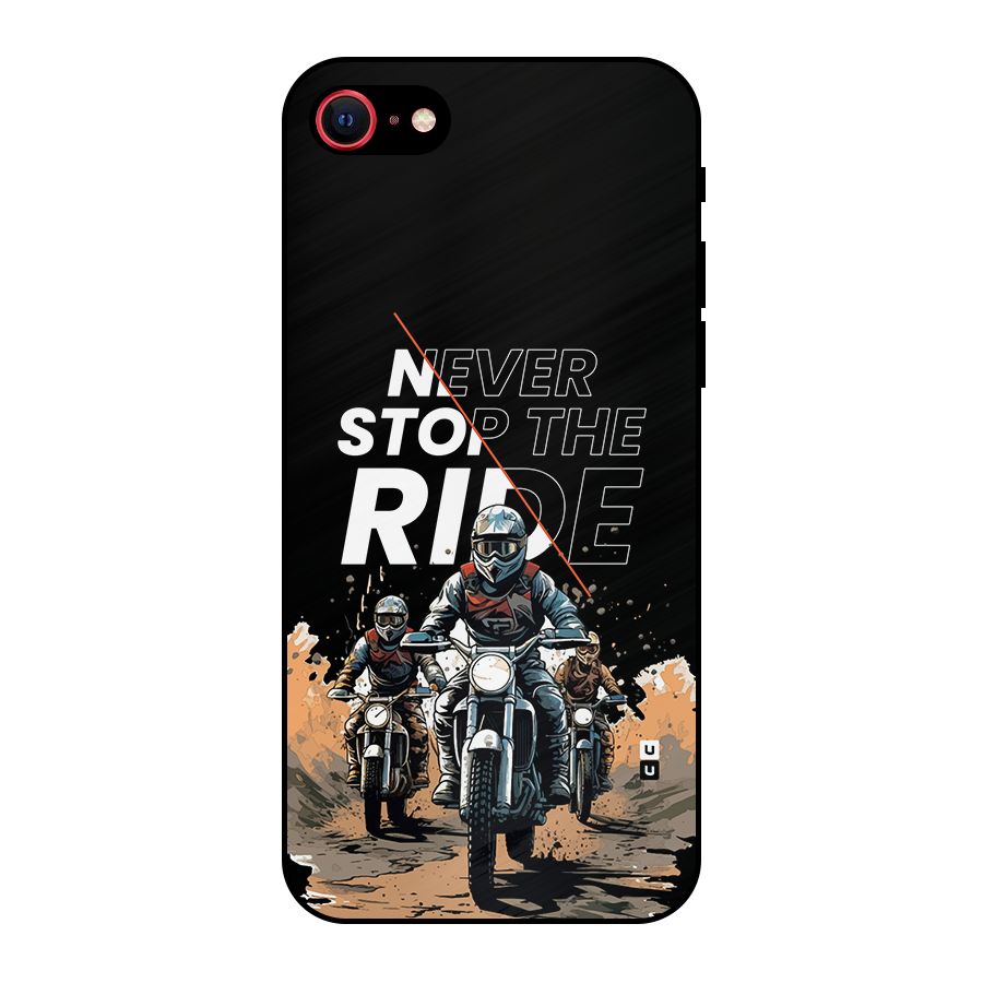 Never Stop ride Metal Back Case for iPhone SE 2022