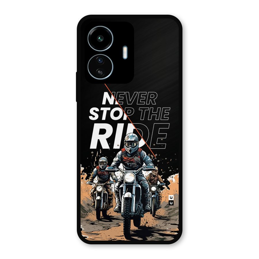 Never Stop ride Metal Back Case for vivo iQOO Z6 Lite 5G