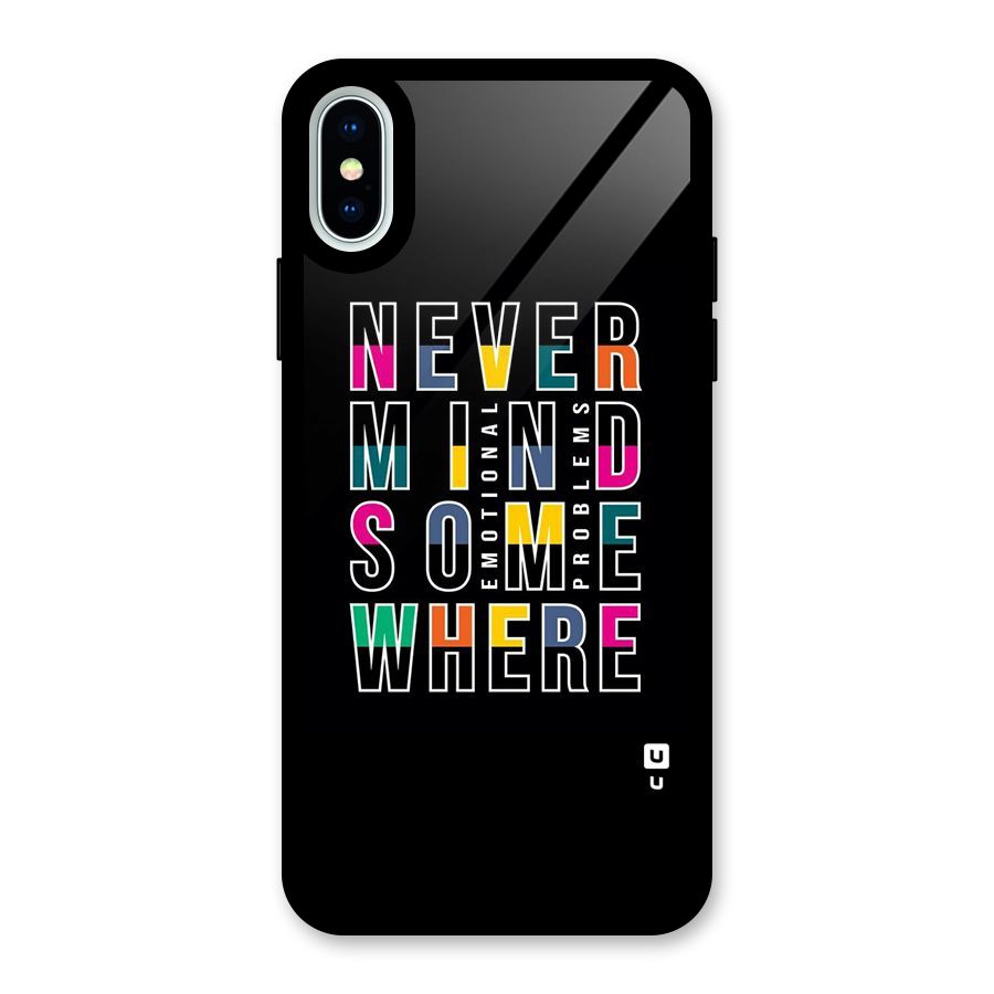 Nevermind Somewhere Glass Back Case for iPhone XS