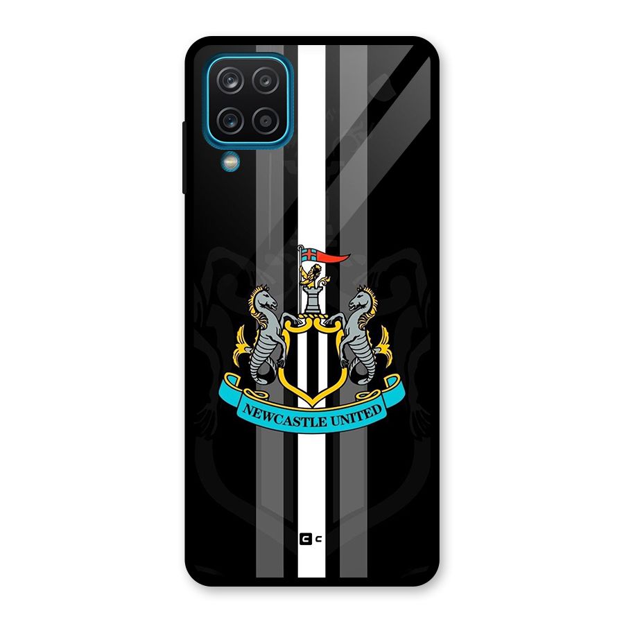 New Castle United Glass Back Case for Galaxy A12