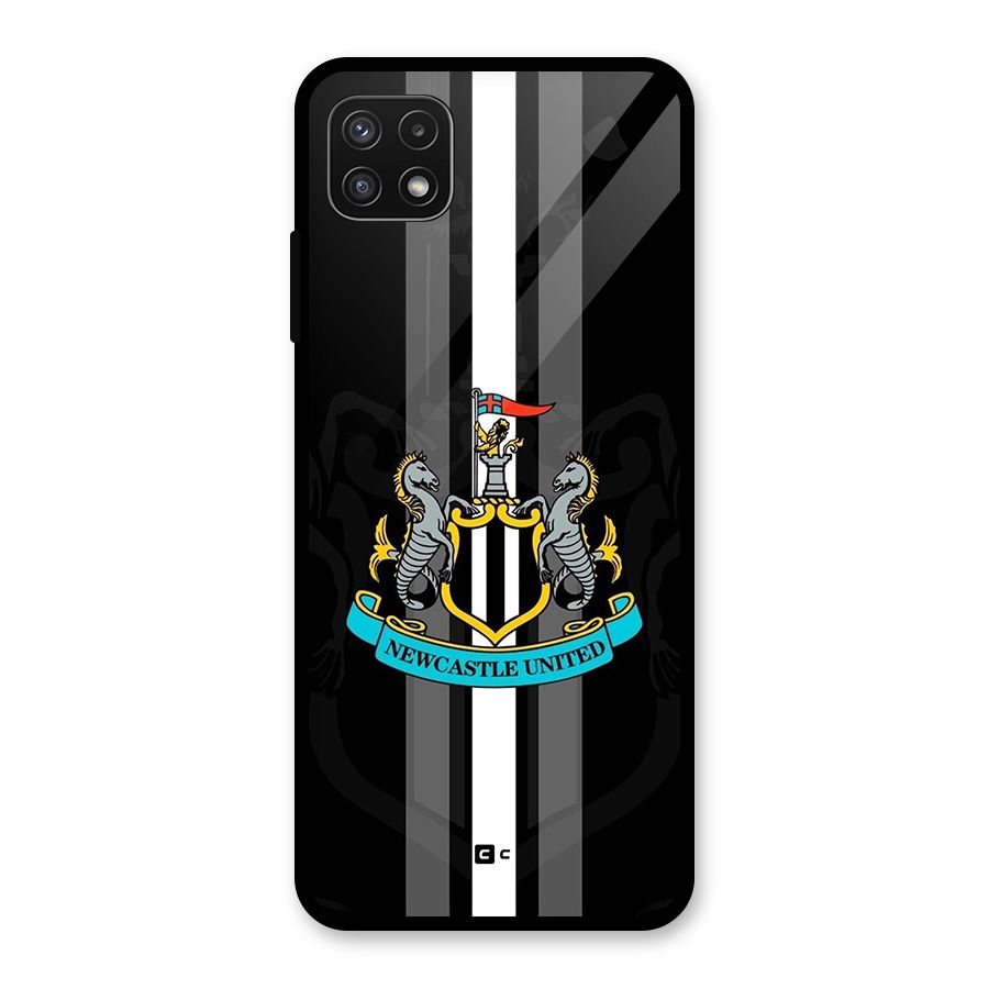 New Castle United Glass Back Case for Galaxy A22 5G