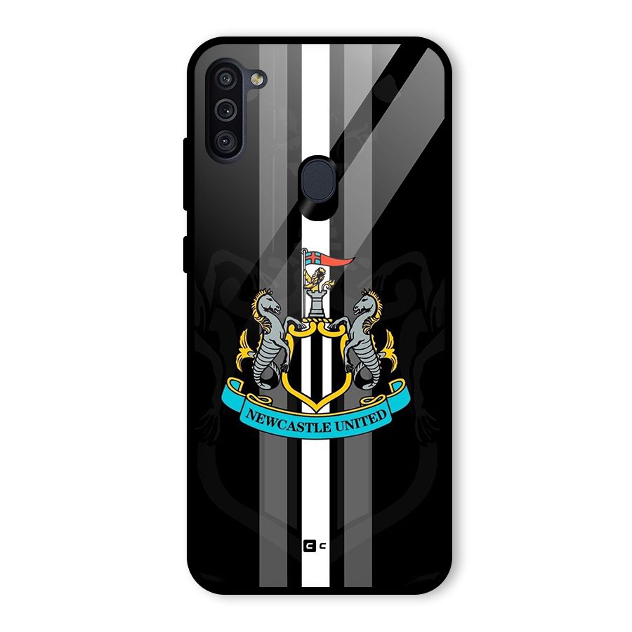 New Castle United Glass Back Case for Galaxy M11