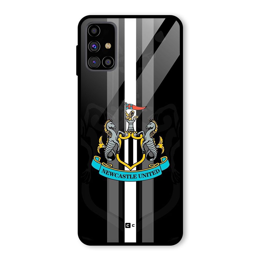 New Castle United Glass Back Case for Galaxy M31s