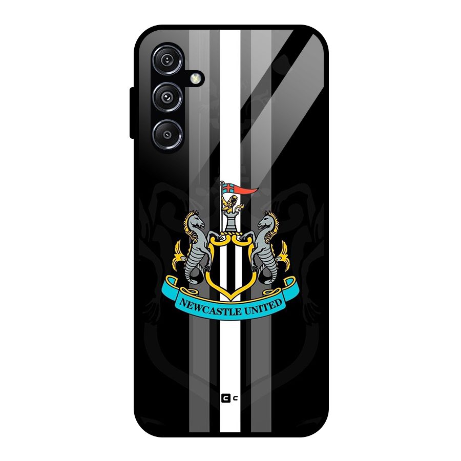 New Castle United Glass Back Case for Galaxy M34 5G