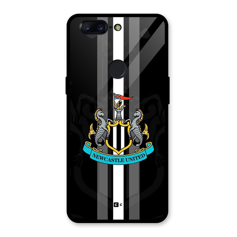 New Castle United Glass Back Case for OnePlus 5T