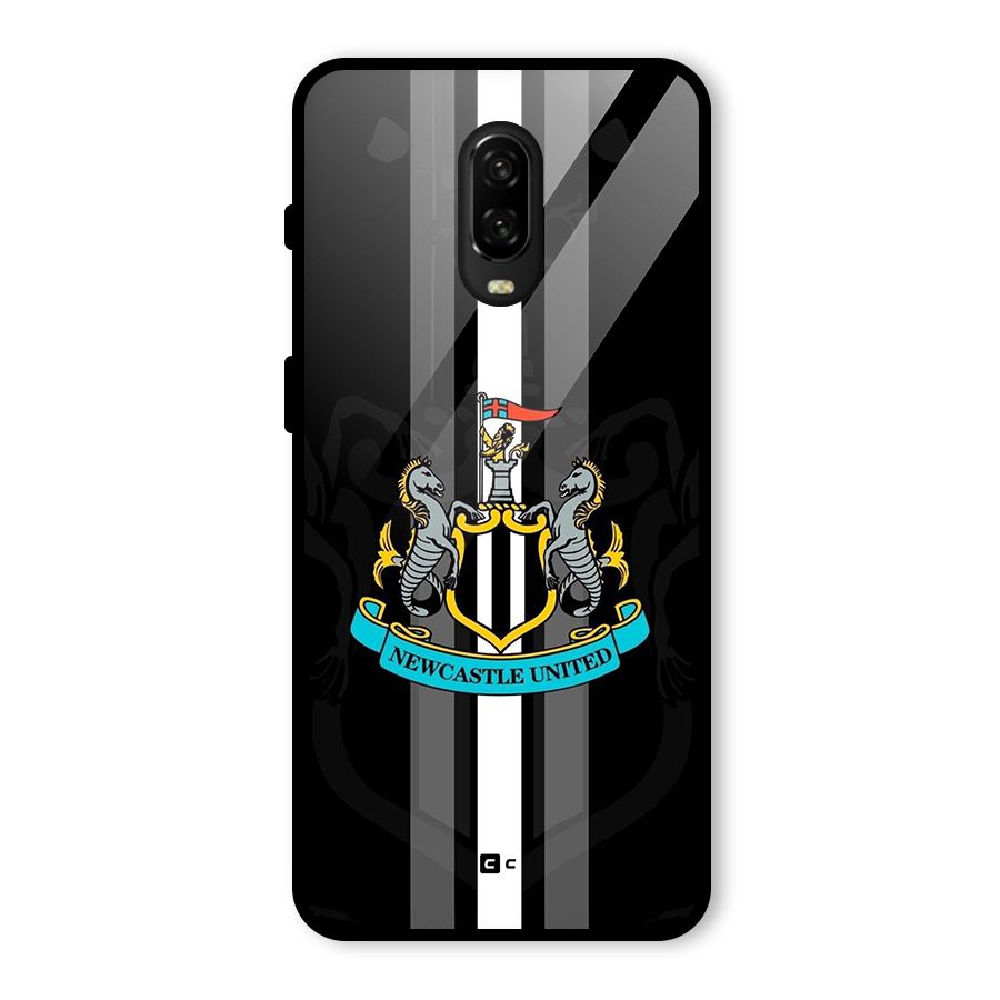 New Castle United Glass Back Case for OnePlus 6T