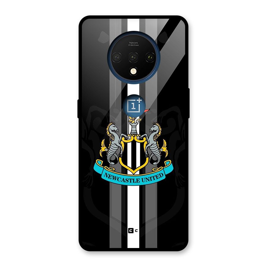 New Castle United Glass Back Case for OnePlus 7T