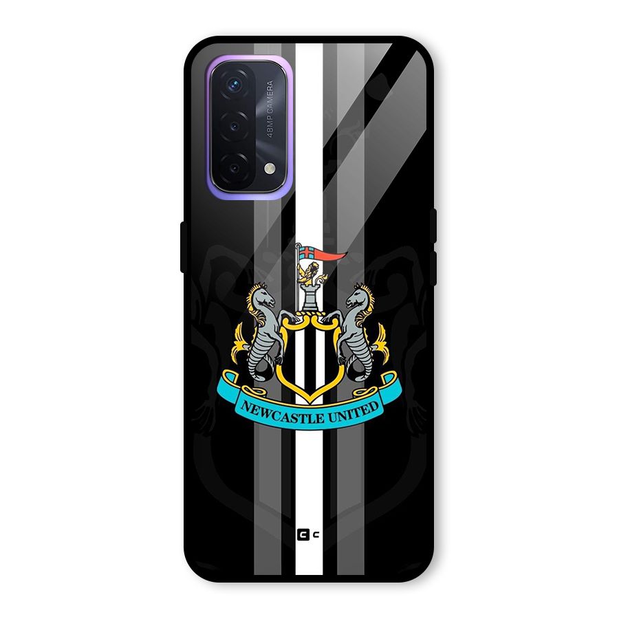 New Castle United Glass Back Case for Oppo A74 5G