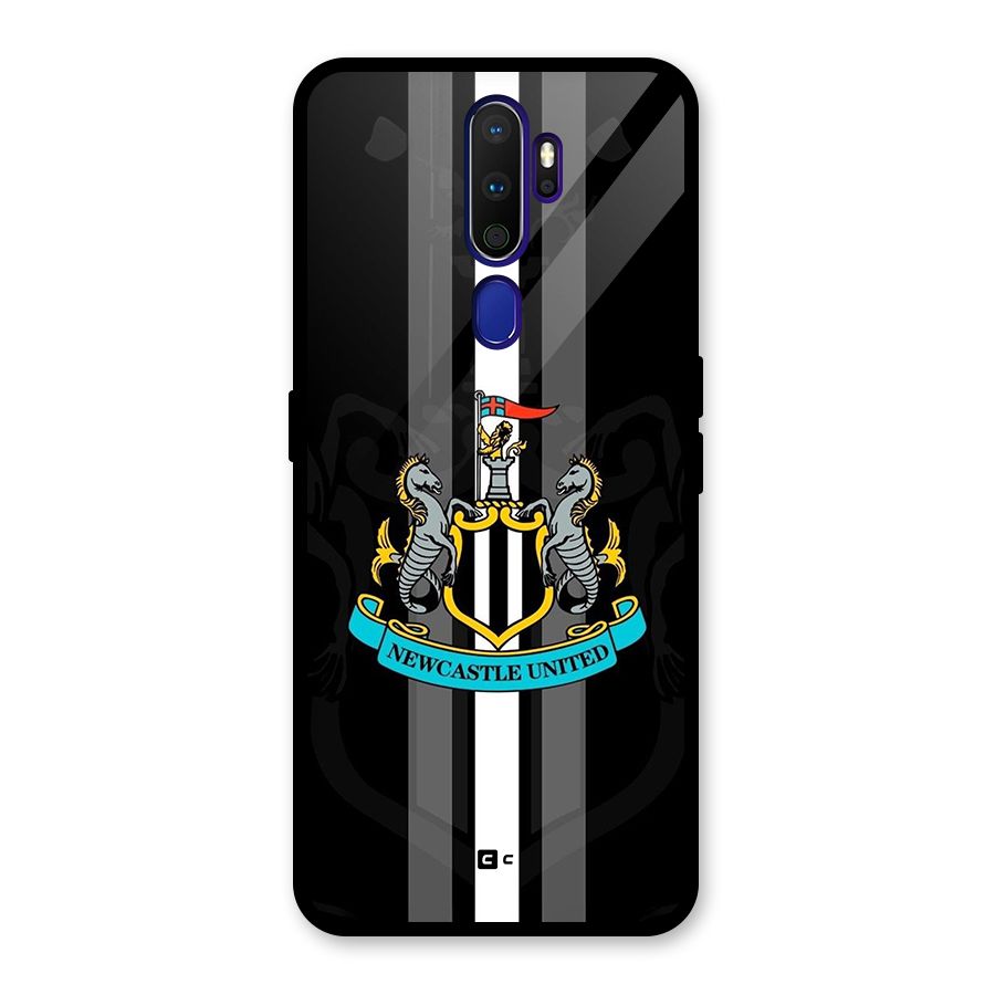 New Castle United Glass Back Case for Oppo A9 (2020)