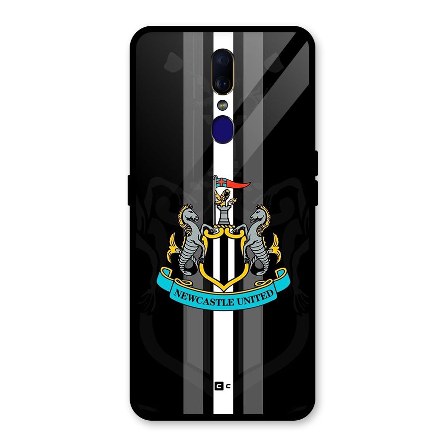 New Castle United Glass Back Case for Oppo F11