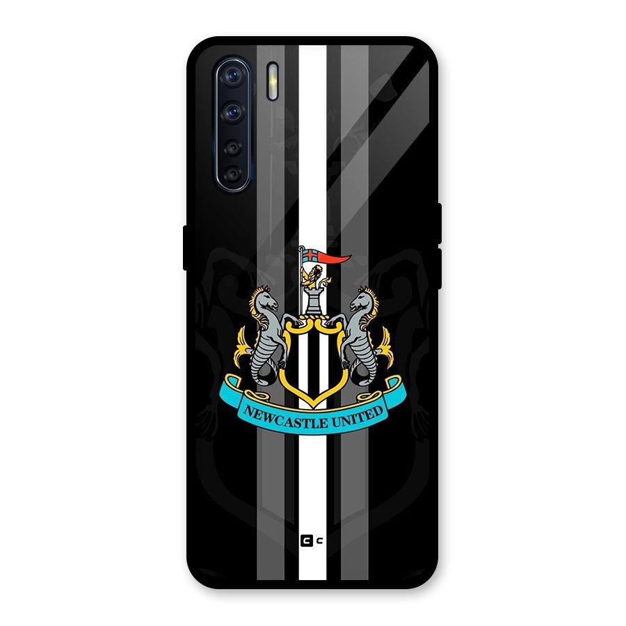 New Castle United Glass Back Case for Oppo F15