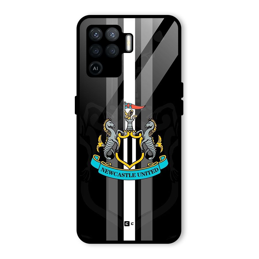 New Castle United Glass Back Case for Oppo F19 Pro