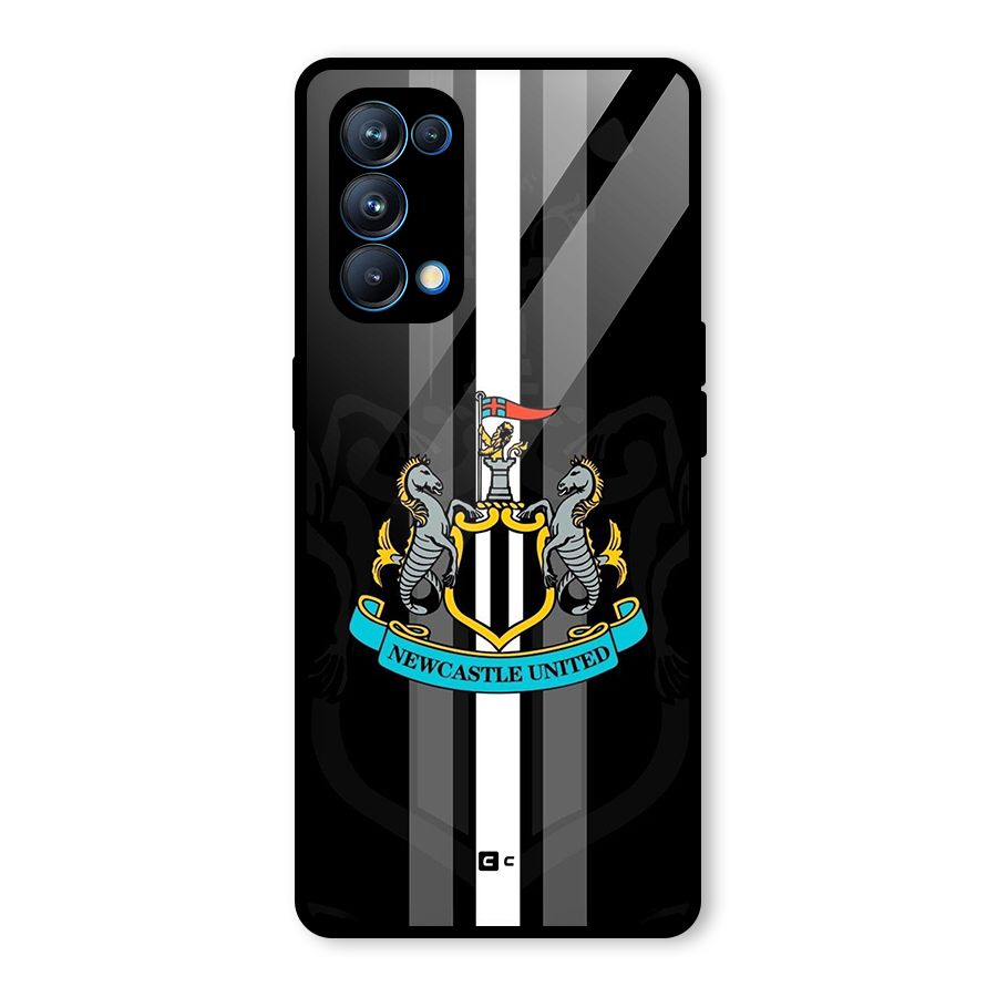 New Castle United Glass Back Case for Oppo Reno5 Pro 5G