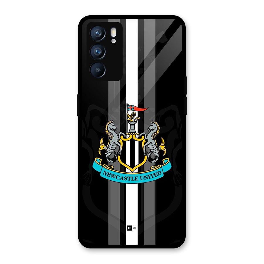 New Castle United Glass Back Case for Oppo Reno6 5G