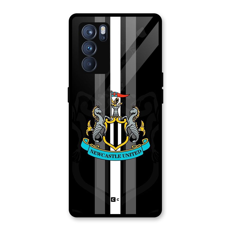 New Castle United Glass Back Case for Oppo Reno6 Pro 5G