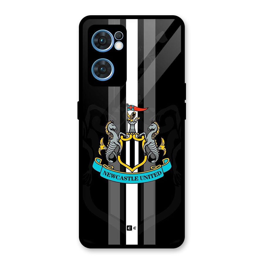New Castle United Glass Back Case for Oppo Reno7 5G