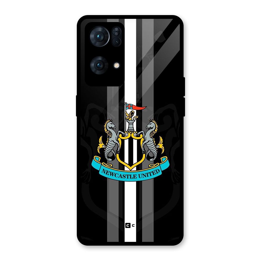 New Castle United Glass Back Case for Oppo Reno7 Pro 5G