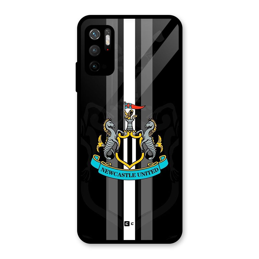 New Castle United Glass Back Case for Poco M3 Pro 5G