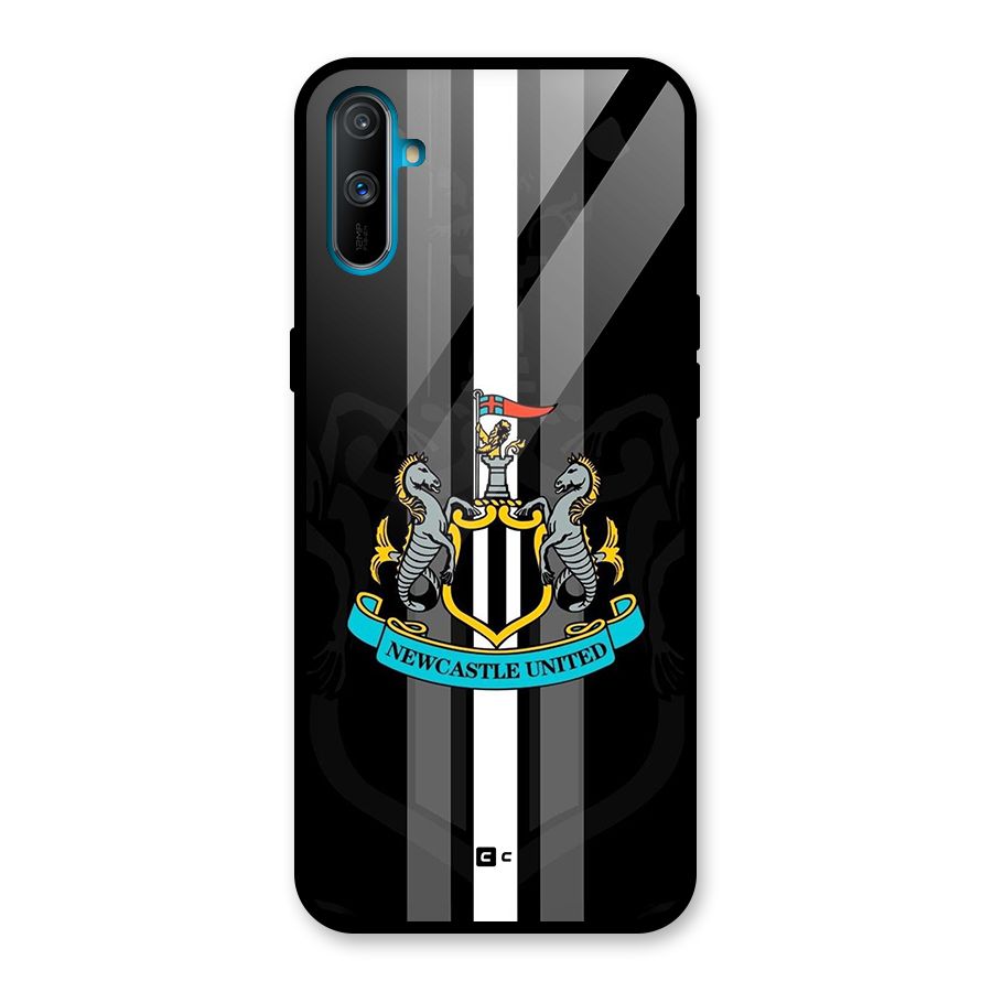 New Castle United Glass Back Case for Realme C3