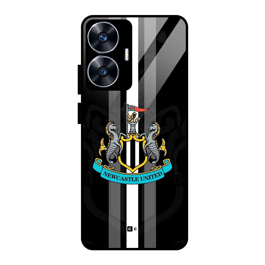 New Castle United Glass Back Case for Realme Narzo N55