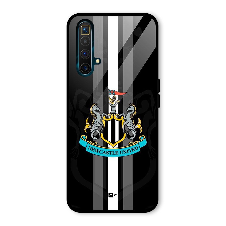 New Castle United Glass Back Case for Realme X3