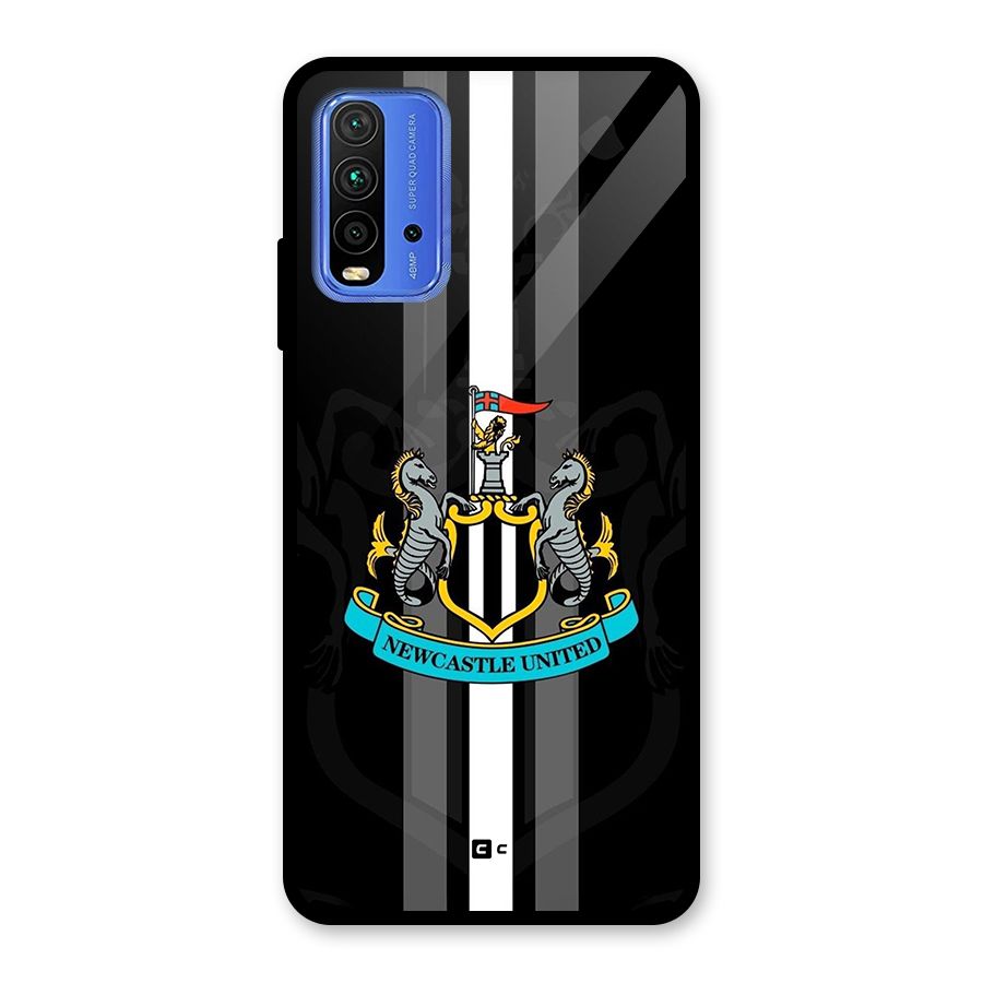 New Castle United Glass Back Case for Redmi 9 Power