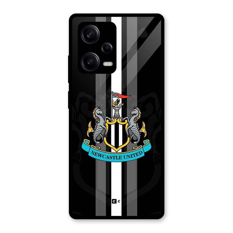 New Castle United Glass Back Case for Redmi Note 12 Pro