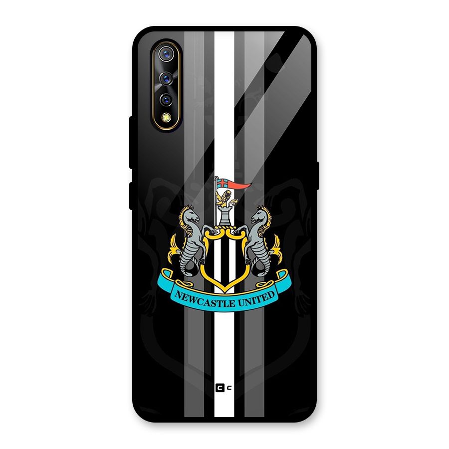 New Castle United Glass Back Case for Vivo S1