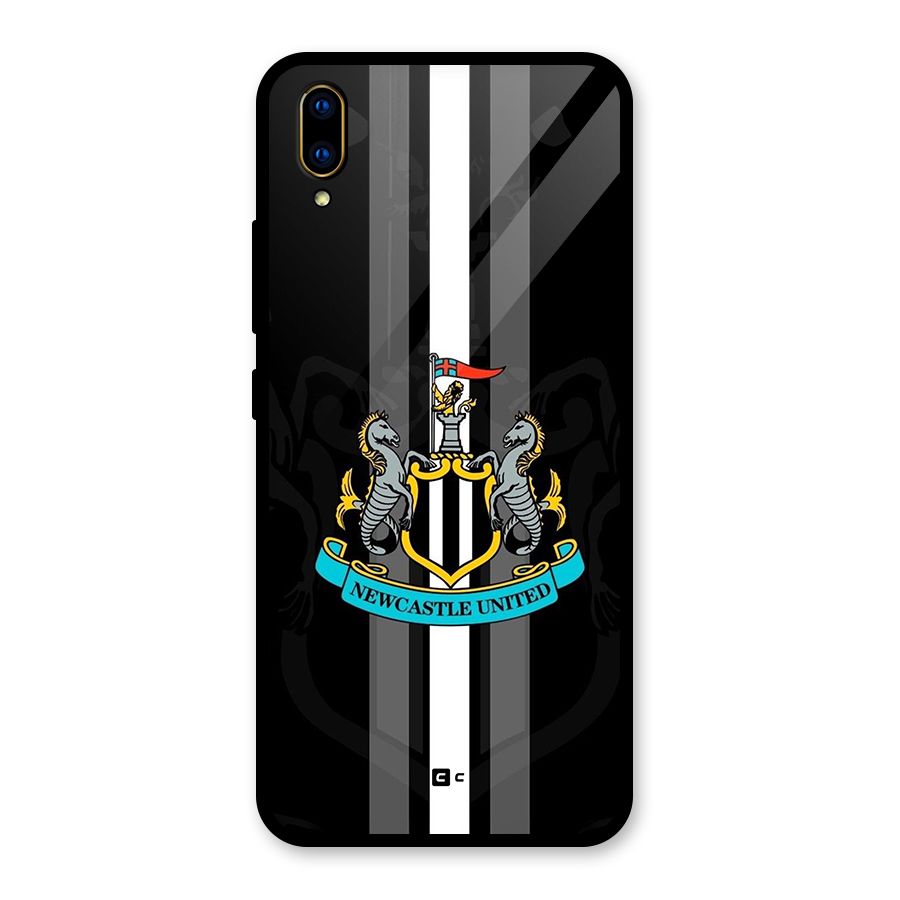 New Castle United Glass Back Case for Vivo V11 Pro