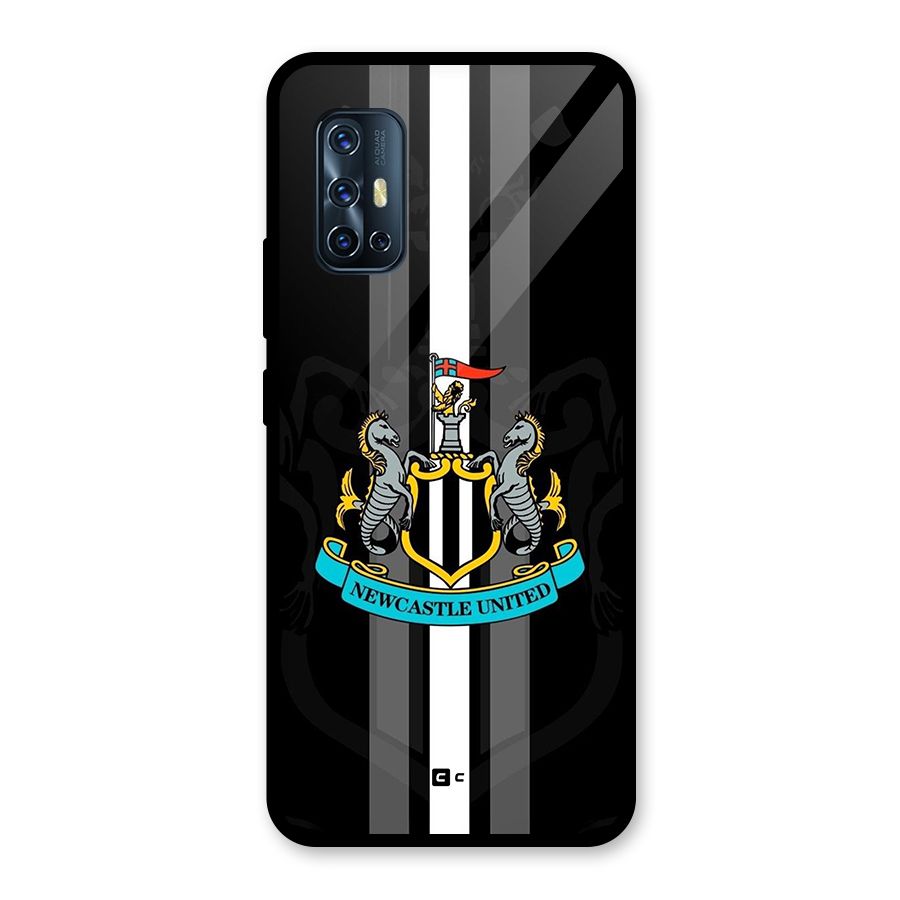 New Castle United Glass Back Case for Vivo V17