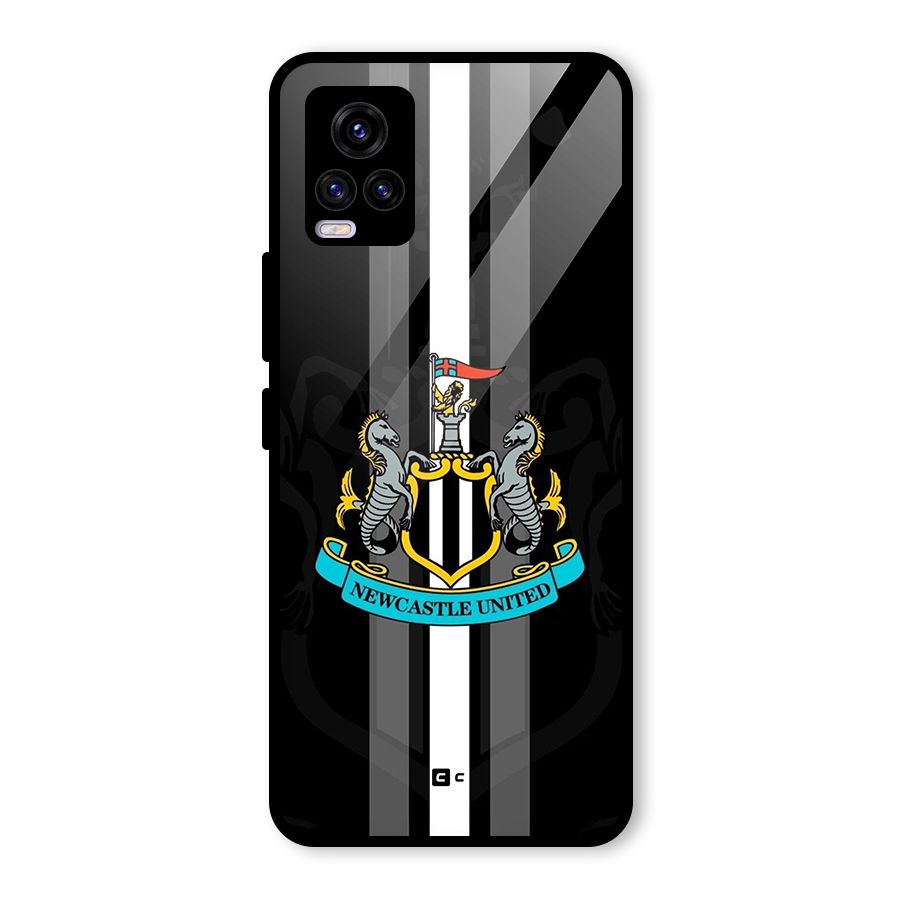 New Castle United Glass Back Case for Vivo V20 2021
