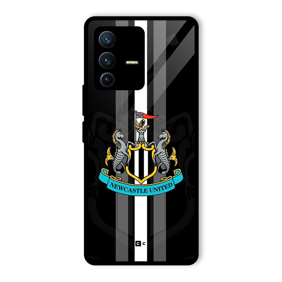 New Castle United Glass Back Case for Vivo V23 Pro