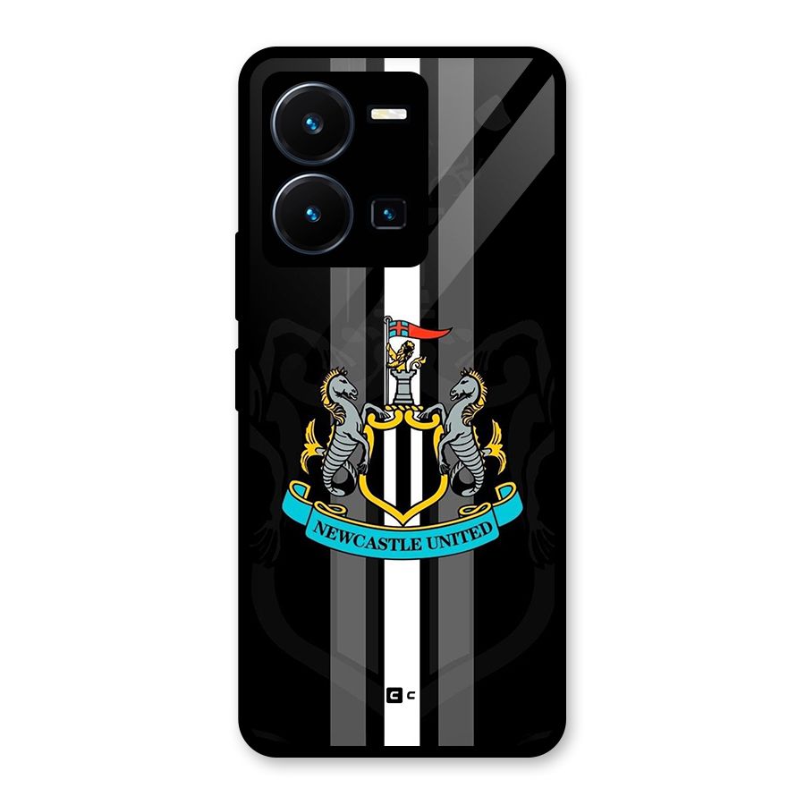 New Castle United Glass Back Case for Vivo Y35