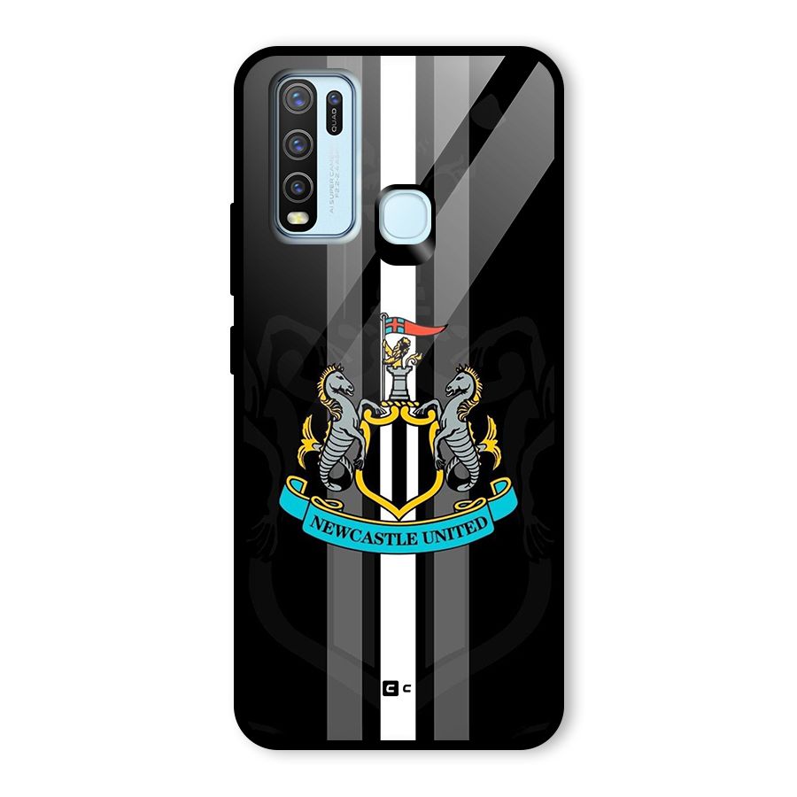 New Castle United Glass Back Case for Vivo Y50